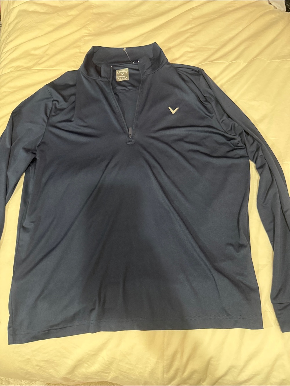 Callaway Men's Navy Long-Sleeve Quarter-Zip Golf Pullover